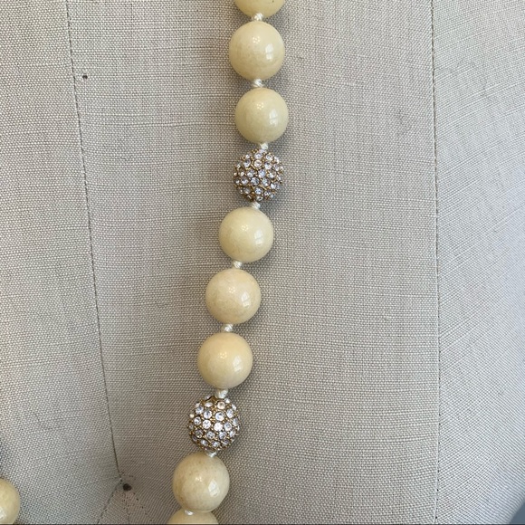 J Crew Fireball Beaded Long Statement Necklace - Picture 2 of 5